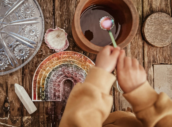 Rainbow Trinket Tray / Bioplastic Sensory Tray