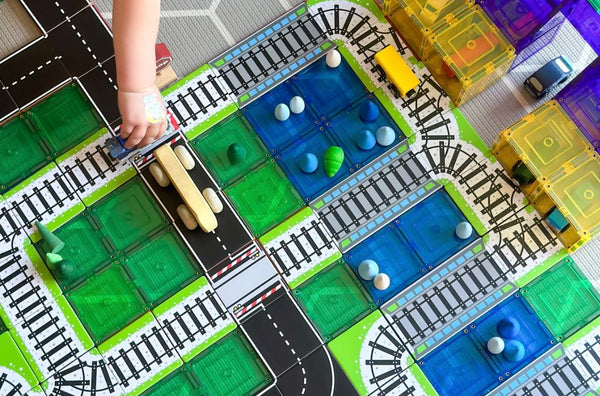 Magnetic Tile Topper - Train Pack (36 Piece)