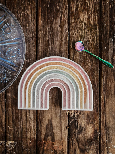 Rainbow Trinket Tray / Bioplastic Sensory Tray