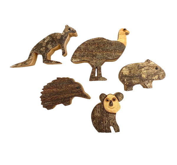 Australian Wood Animals/5pc