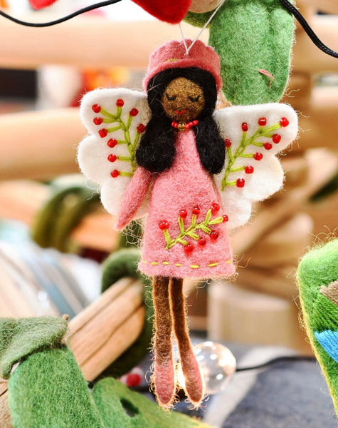 FELT ANGEL FAIRY - PEACH DRESS