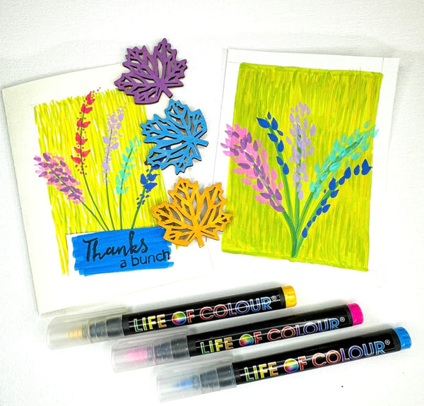 Wildflowers Brush Tip Acrylic Paint Pens - Set of 12
