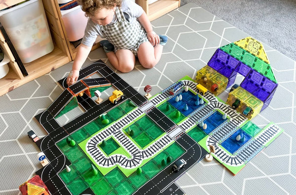 Magnetic Tile Topper - Train Pack (36 Piece)