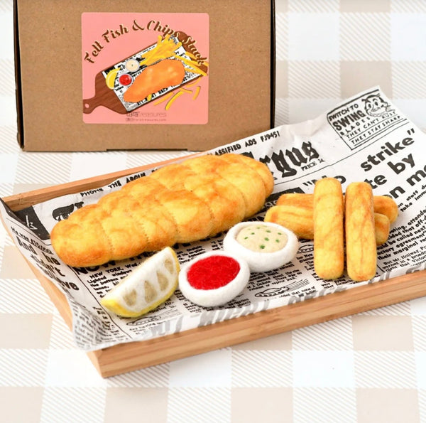 FELT FISH AND CHIPS STACK