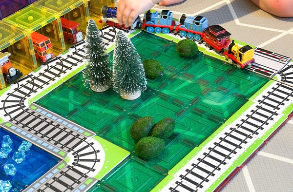 Magnetic Tile Topper - Train Pack (36 Piece)