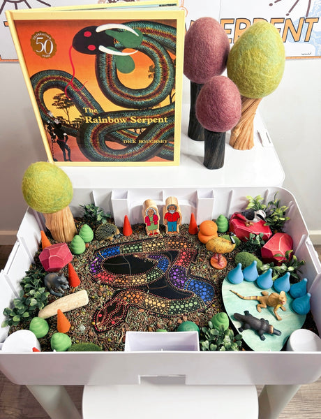 Aboriginal Winanggaay puzzle- Rainbow serpent