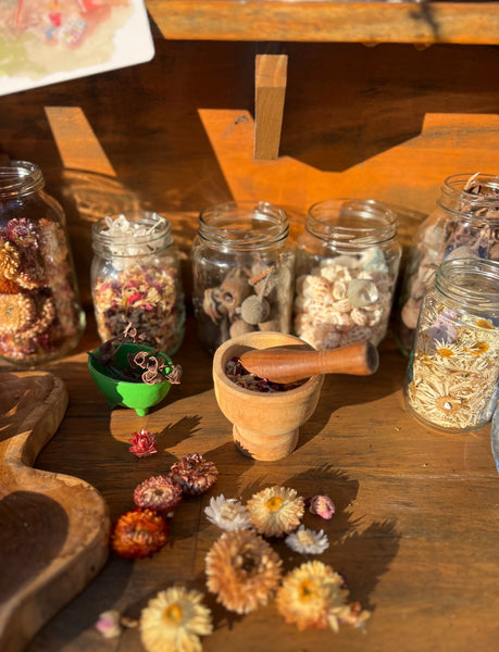 Wooden Pestle and Mortar