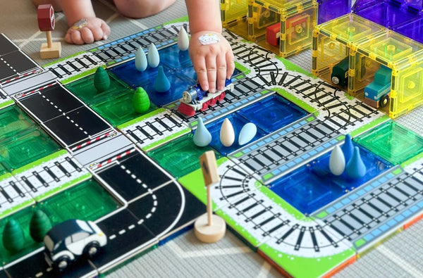 Magnetic Tile Topper - Train Pack (36 Piece)