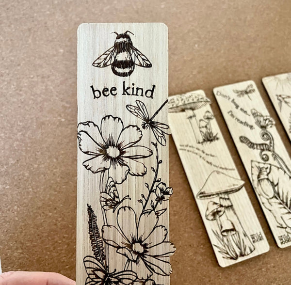 Wooden Bookmark- Bee Kind