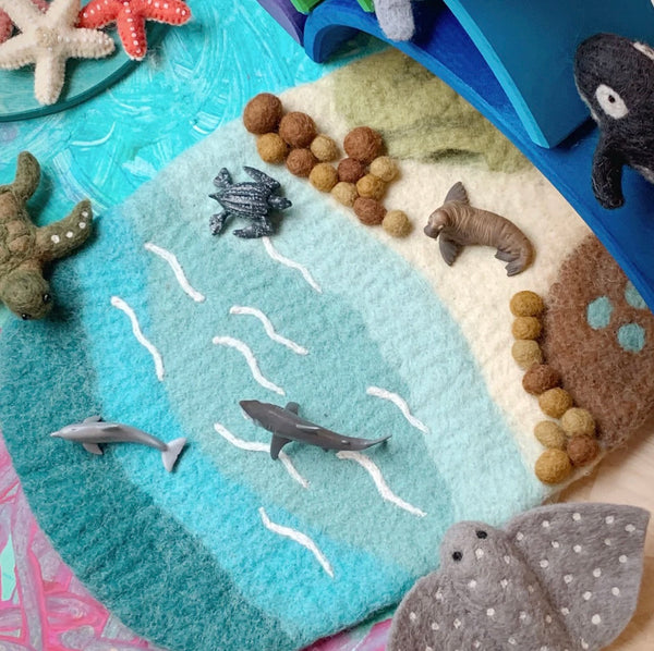 SEA, BEACH AND ROCKPOOL PLAY MAT PLAYSCAPE