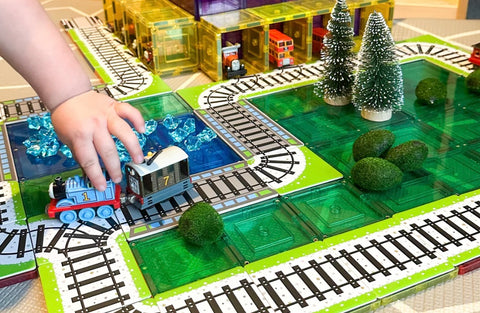 Magnetic Tile Topper - Train Pack (36 Piece)