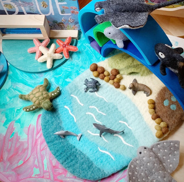 SEA, BEACH AND ROCKPOOL PLAY MAT PLAYSCAPE