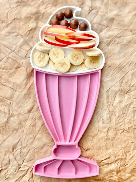 Large Sundae Cup Trinket Tray / Bioplastic Sensory Tray (2-piece)