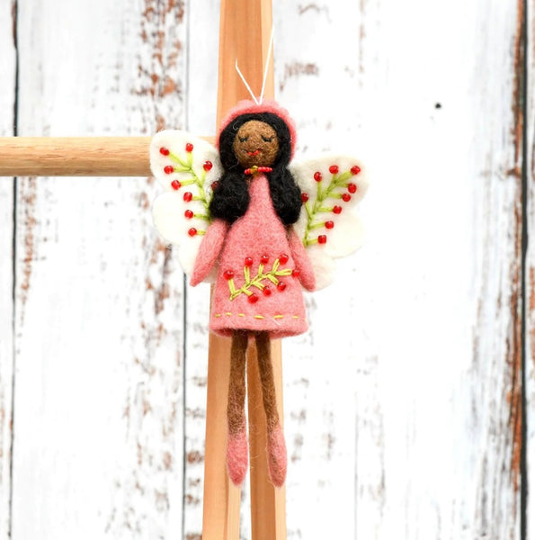 FELT ANGEL FAIRY - PEACH DRESS