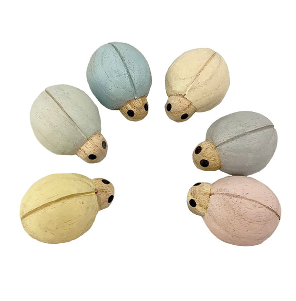 Pastel Ladybirds (set of 6)
