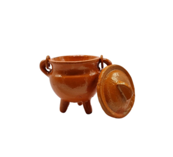 Plain orange cauldron + lid