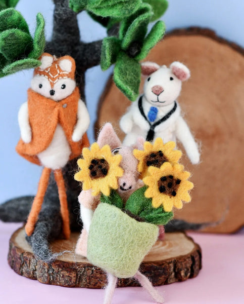 FELT SUNFLOWER POT