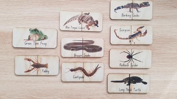 Australian Themed Matching Puzzle -Creepy Crawlies 18 Piece