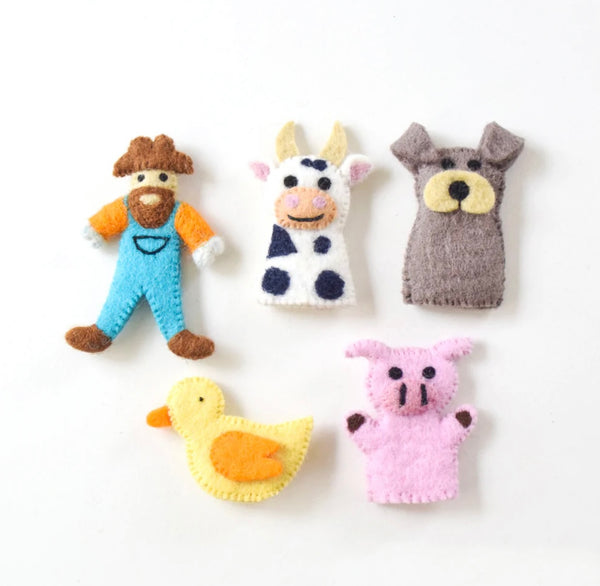 Old MacDonald Farm Animals A, Finger Puppet Set