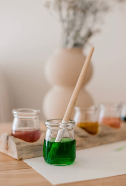 Wooden Paint Pot Holder