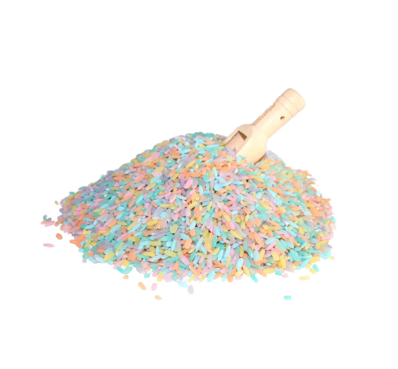 Sensory rice- Pastel rainbow