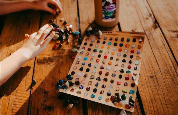 Crystal discovery kit- gems & poster