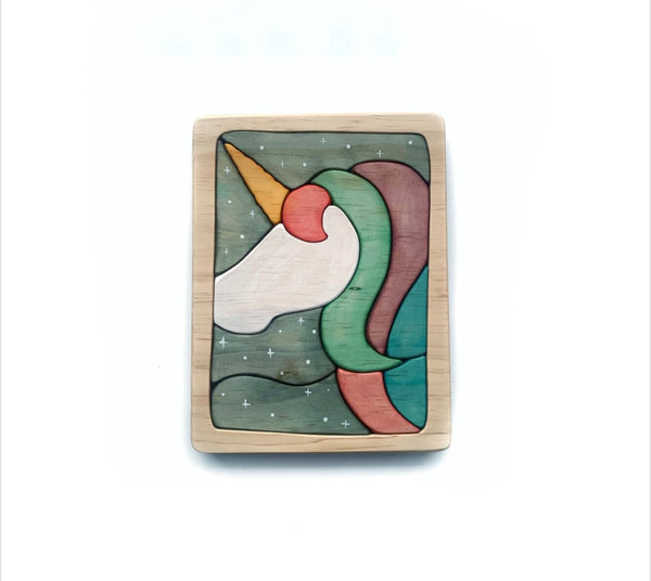 Unicorn Rainbow Wooden Jigsaw Puzzle