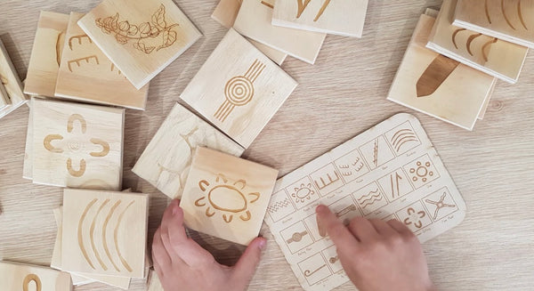 36 Piece Indigenous themed Tell-A-Story Tiles