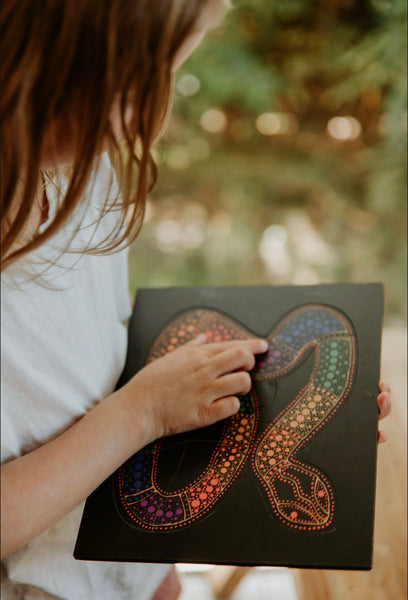 Aboriginal Winanggaay puzzle- Rainbow serpent