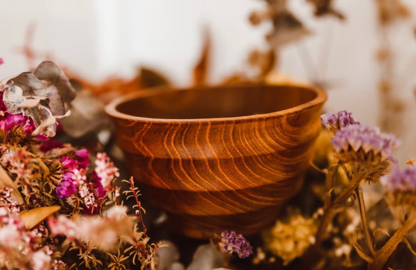 4 Fold teak bowl