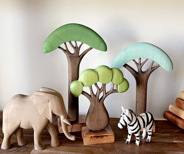 African Trees Coloured (Set of 3)