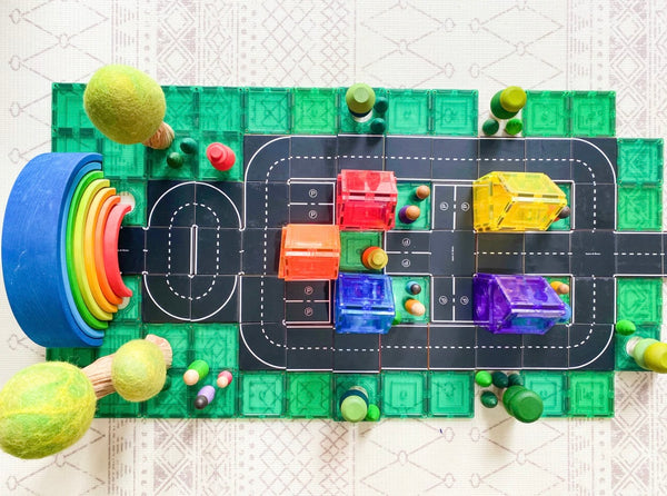 Magnetic Tile Topper - Road Pack (40 Piece)