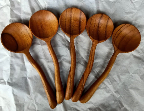 Single Teak Moon Spoon- Papoose