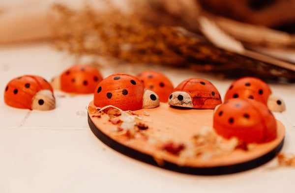 Red Ladybirds/7pc