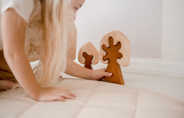 Two Toned Wooden Trees