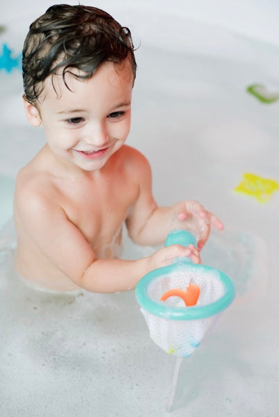 WATER BUGS FISHING NET WITH BUGS BATH TOY - BLUE