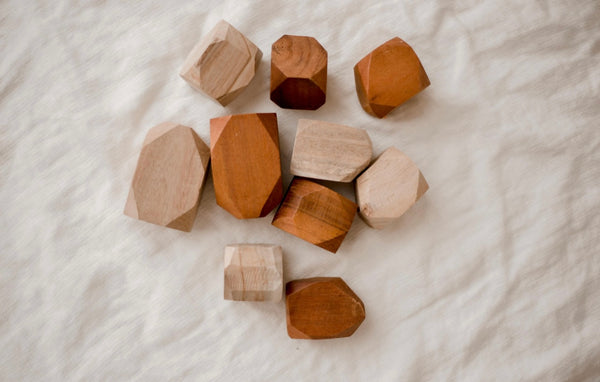 Two Tone Wooden Gems