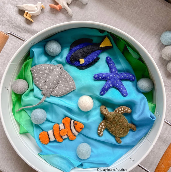 Australian Coral Reef Under the Sea - Finger Puppet Set