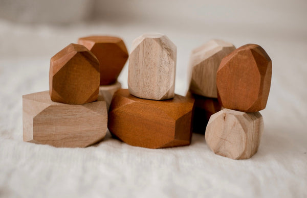 Two Tone Wooden Gems