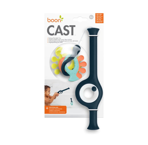 Cast fishing pole bath toy