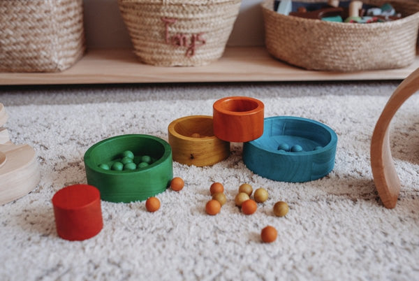 Natural Coloured Stacking and Nesting Bowls