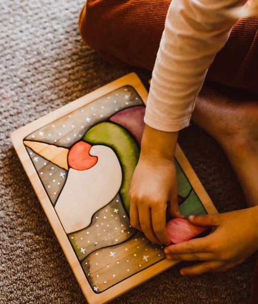 Unicorn Rainbow Wooden Jigsaw Puzzle