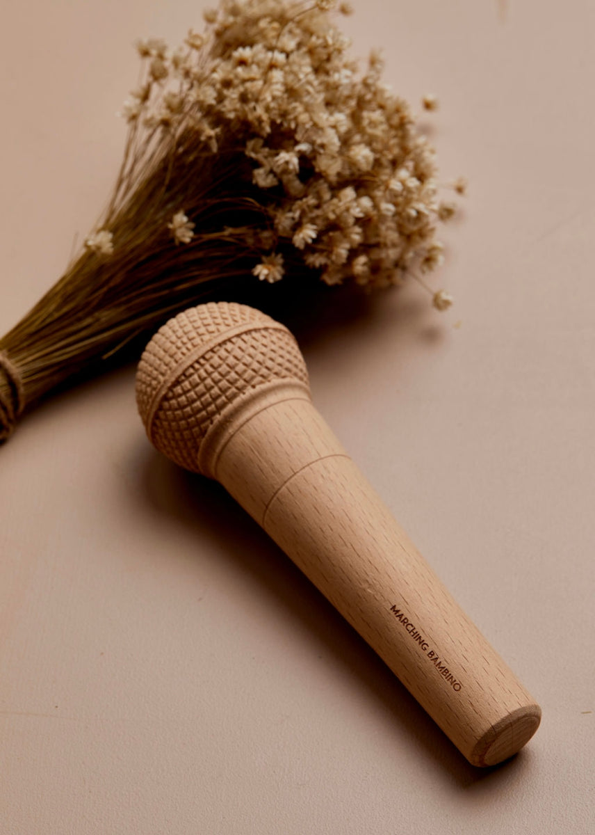 Wooden toy microphone new arrivals