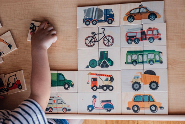 Workers and Wheels Double Sided Puzzle