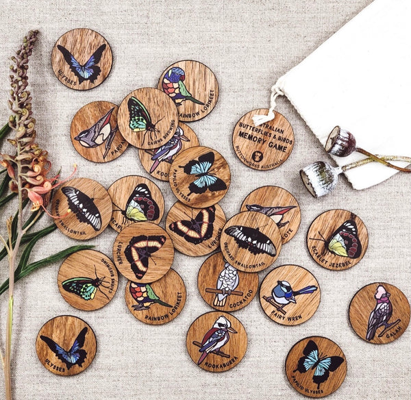 Birds & Butterflies Memory Game