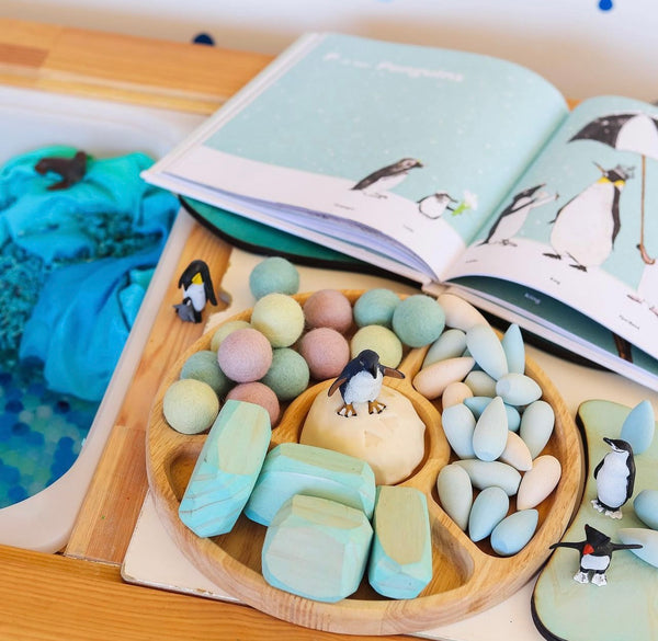 Wool Felt Balls in a Pouch - Pastel Colours 3cm 30 balls