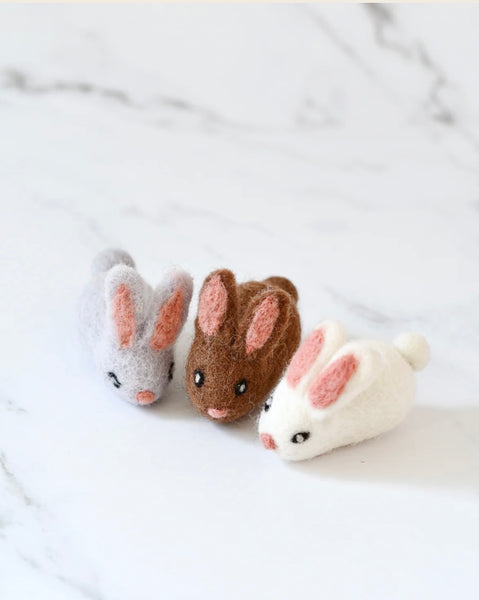 Felt rabbits (3 rabbits)