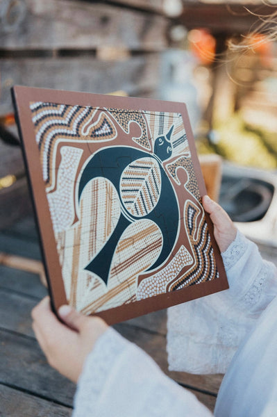 Aboriginal dreaming puzzle- How the Willy Wagtail came about
