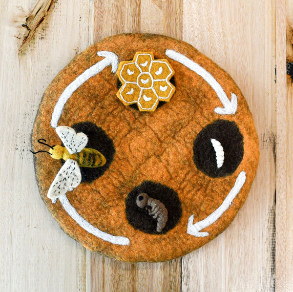 Felt Lifecycle of a Honey Bee