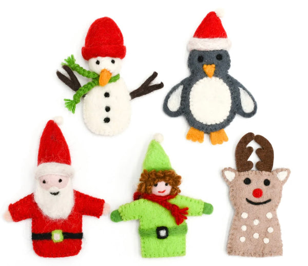 Christmas Santa, Finger Puppet Set